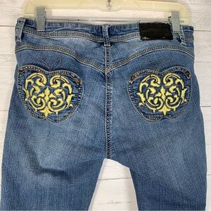 Vintage Apple Bottom Y2k embroidered jeans women's size 9/10